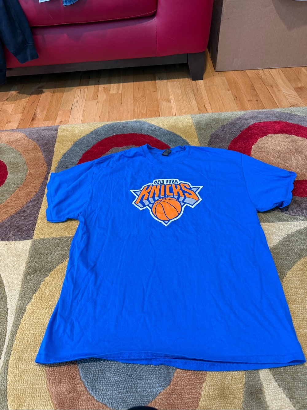 New York Knicks Basketball Gildan 100% Cotton MSC Cruises Tee Shirt Men’s XL